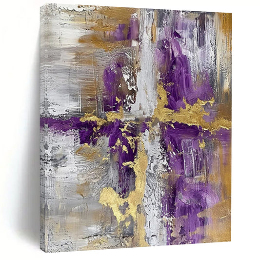 Textured Depths: Hand - Painted Custom Abstract Canvas for Bedroom and Office DTP135