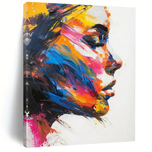 Ethereal Embrace: Immense Hand - Painted Textured Custom Abstract Canvas for Office and Entryway DTP089
