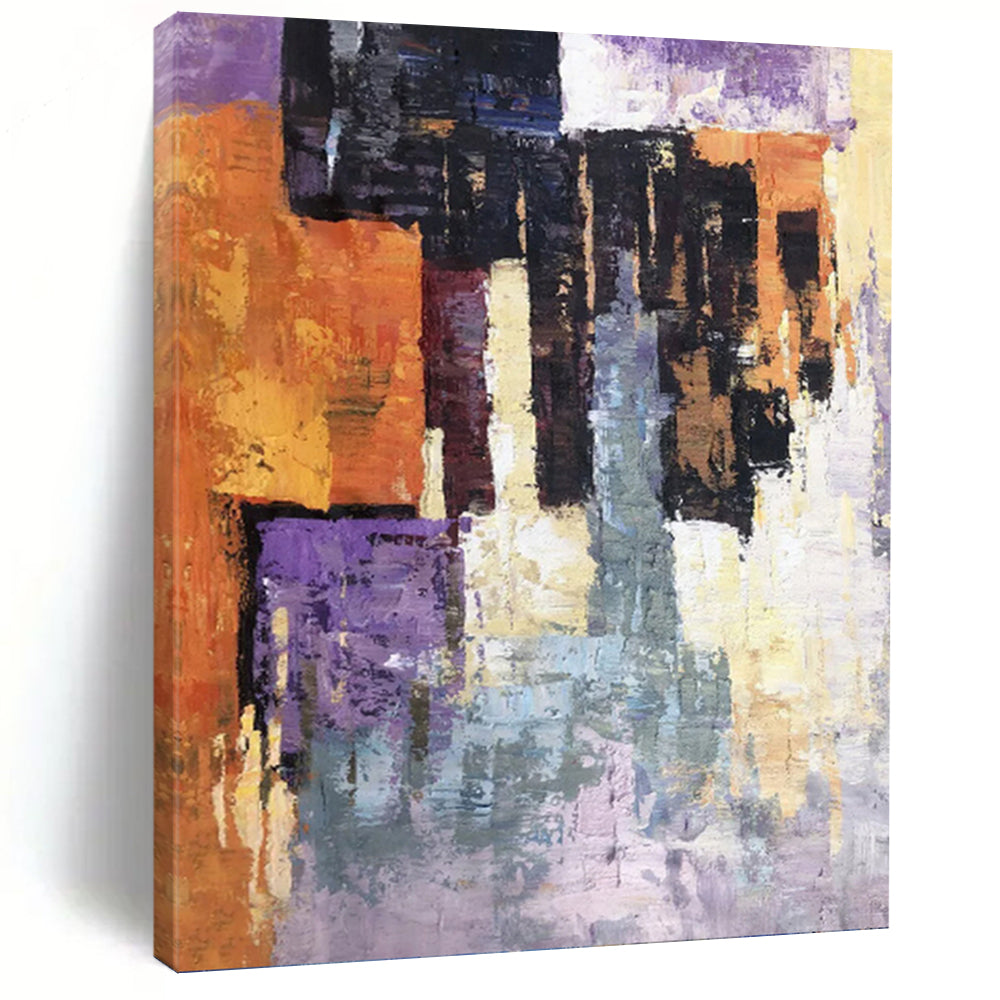 Assertive Hand - Painted Textured Abstract Canvas for Entryway & Office DKH1305