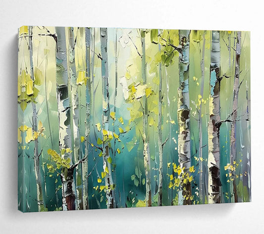 Massive Textured Hand - Painted Abstract Wall Mural for Decor Enhancement DKH670