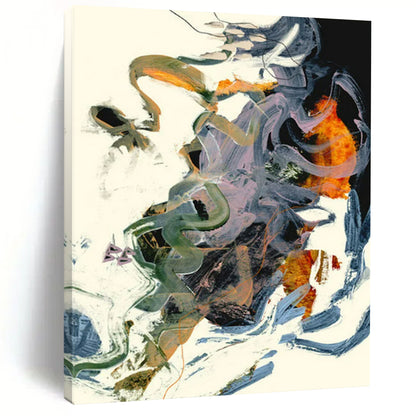 Large-Format-Scale Hand-Painted Abstract Canvases for Bedroom & Hallway LargeART2312