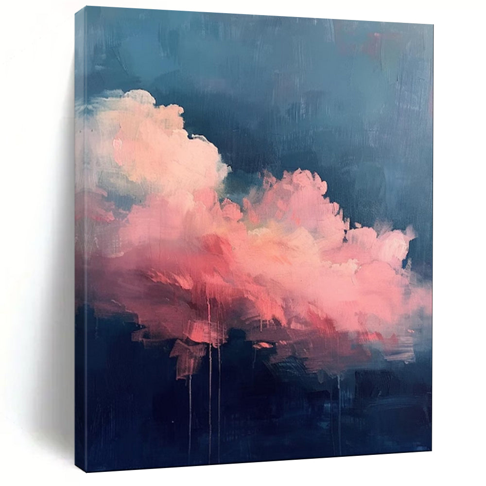 Ethereal & Light-Filled Hand-Painted Custom Abstract Painting for Bedroom & Dining Room LargeART1976
