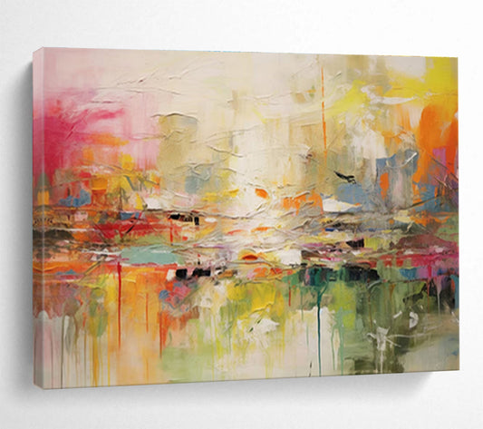 Massive Textured Hand - Painted Abstract Canvas for Artistic Emphasis DKH688