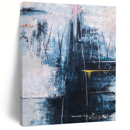 Immersive Custom - Painted Textured Canvas Abstract for Office & Bedroom DKH1111