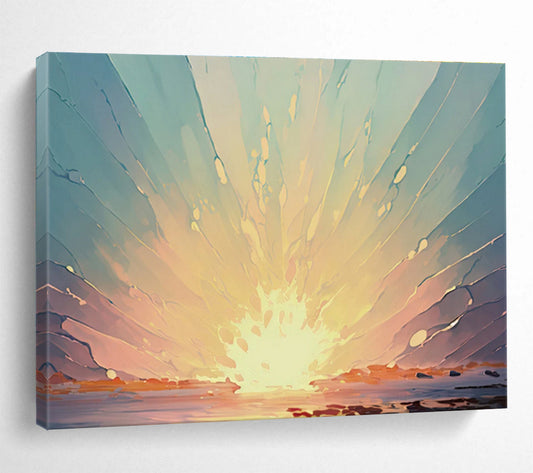 Colossal Textured Hand - Painted Abstract Painting for Space Accent DKH665