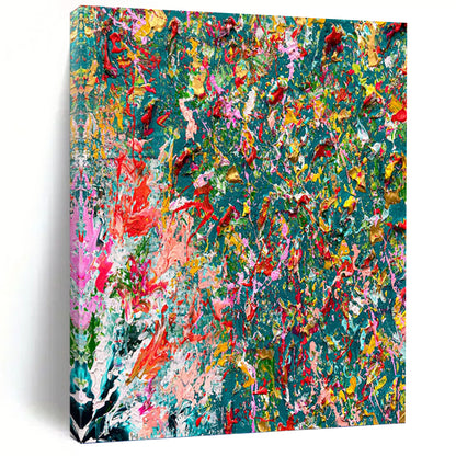 Custom Vertical Hand - Painted Large Abstract Canvas for Bedroom and Hotel DKH1682