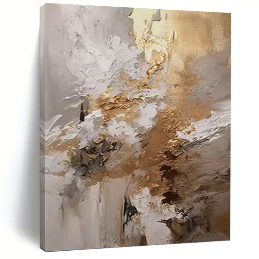 Productively Oversized Hand - Painted Textured Abstract Canvas for Home Office & Study Nook DKH1246