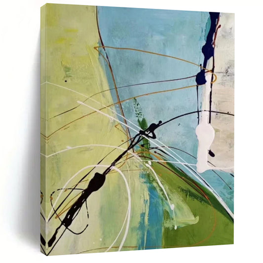 Expansive-Scale Hand-Painted Abstract Wall Art for Dining Room & Living Room LargeART2307