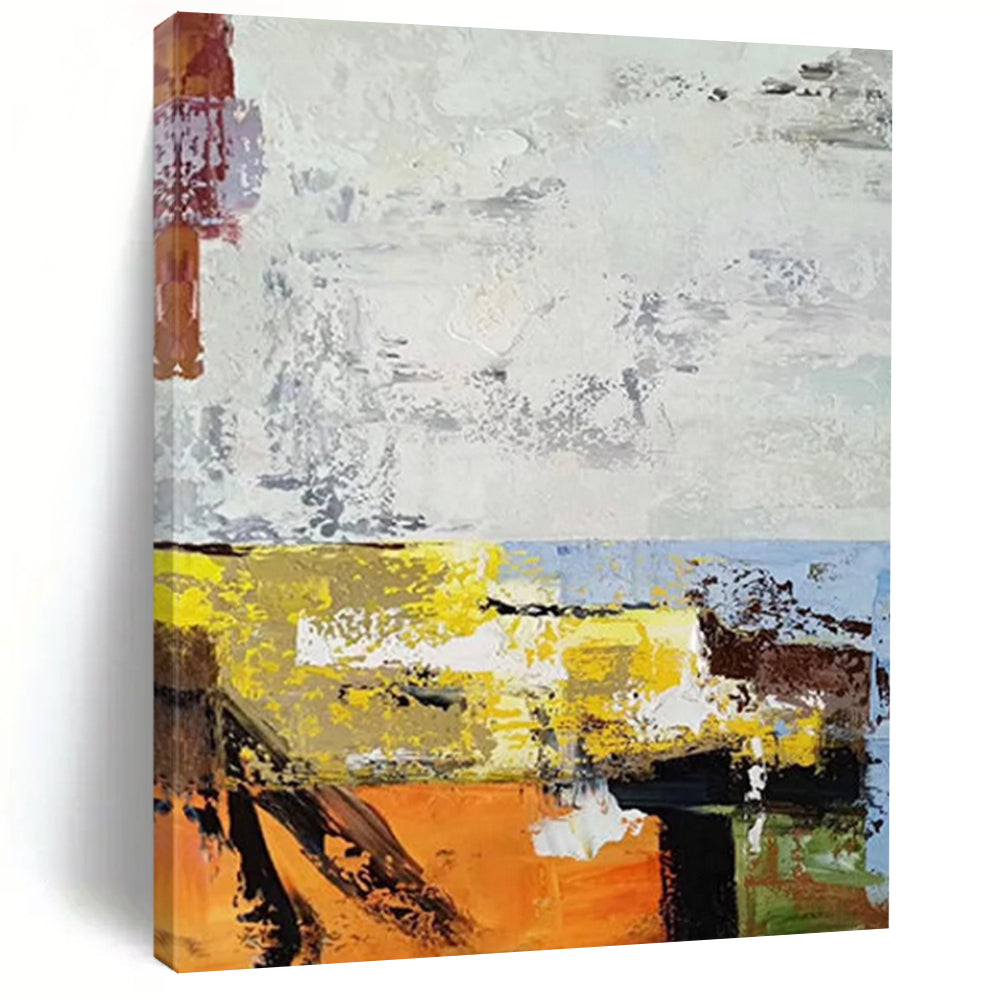 Super - Sized Hand - Painted Custom Abstract Canvas for Living Room and Office DTP019