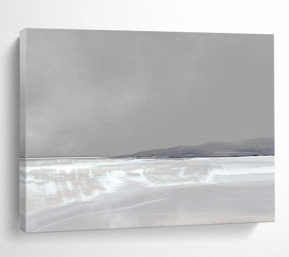 Pale Horizon Abstraction - Large Minimalist Bedroom Art DLZ137