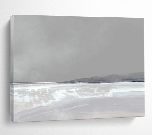 Pale Horizon Abstraction - Large Minimalist Bedroom Art DLZ137