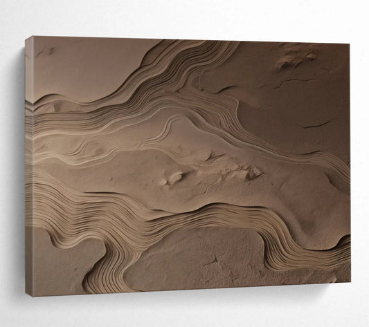 Sand Dune Texture 3D Installation Painting - Soul Decor for Wabi - Sab Style Space DLZ095