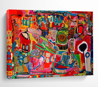Alluring Oversized Abstract Painting for Hotel Lobby & Hallway LargeART1680