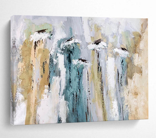 Soft - Toned Floral Abstract: A Delicate Touch of Nature DLZ155