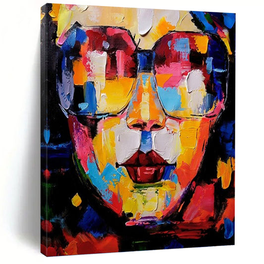 Vertical Hand - Painted Custom Abstract Artwork for Living Room and Office DKH1652