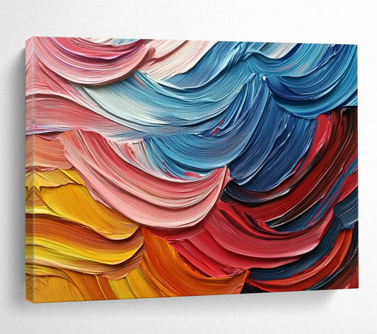 “Textured Color Waves” - Blue, Pink, Yellow, Textured Color Waves HB1139