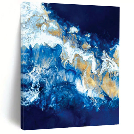 Vertical Hand - Painted Large Abstract Custom Work for Bedroom and Dining Room DKH1650