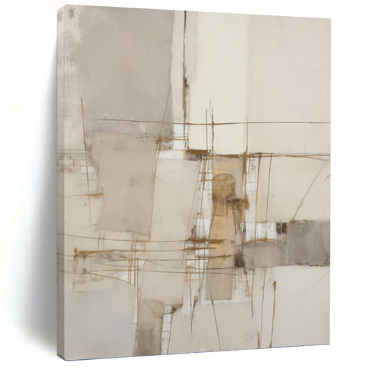 Enigmatic Hand - Painted Textured Abstract for Bedroom & Hallway DKH1309