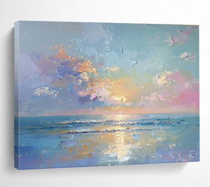 “Mystic Reflections” Giant Abstract Canvas for Bedroom & Entryway DKH363