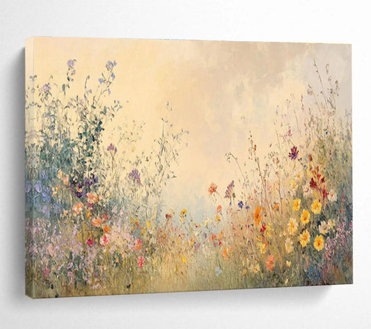 Vast Textured Hand - Painted Abstract Canvas for Decorative Focalization DKH693