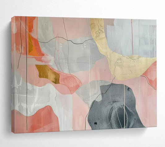 Idyllic Large - Scale Abstract Canvas for Bedroom & Entryway LargeART1761