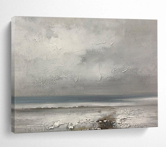 Textured Grey Seaside - Minimalist Living Room or Office Art DLZ265
