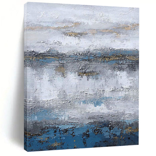 Oversized Hand - Painted Textured Abstract Painting for Greenhouse & Botanical Garden DKH1226