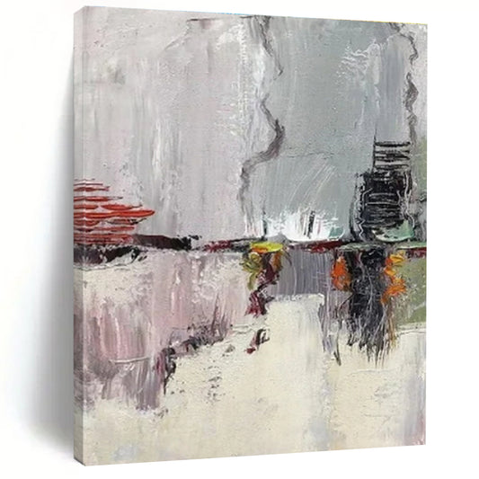 Large-Scale Hand-Painted Abstract Mural for Office & Hotel Sustainability Zones LargeART1459