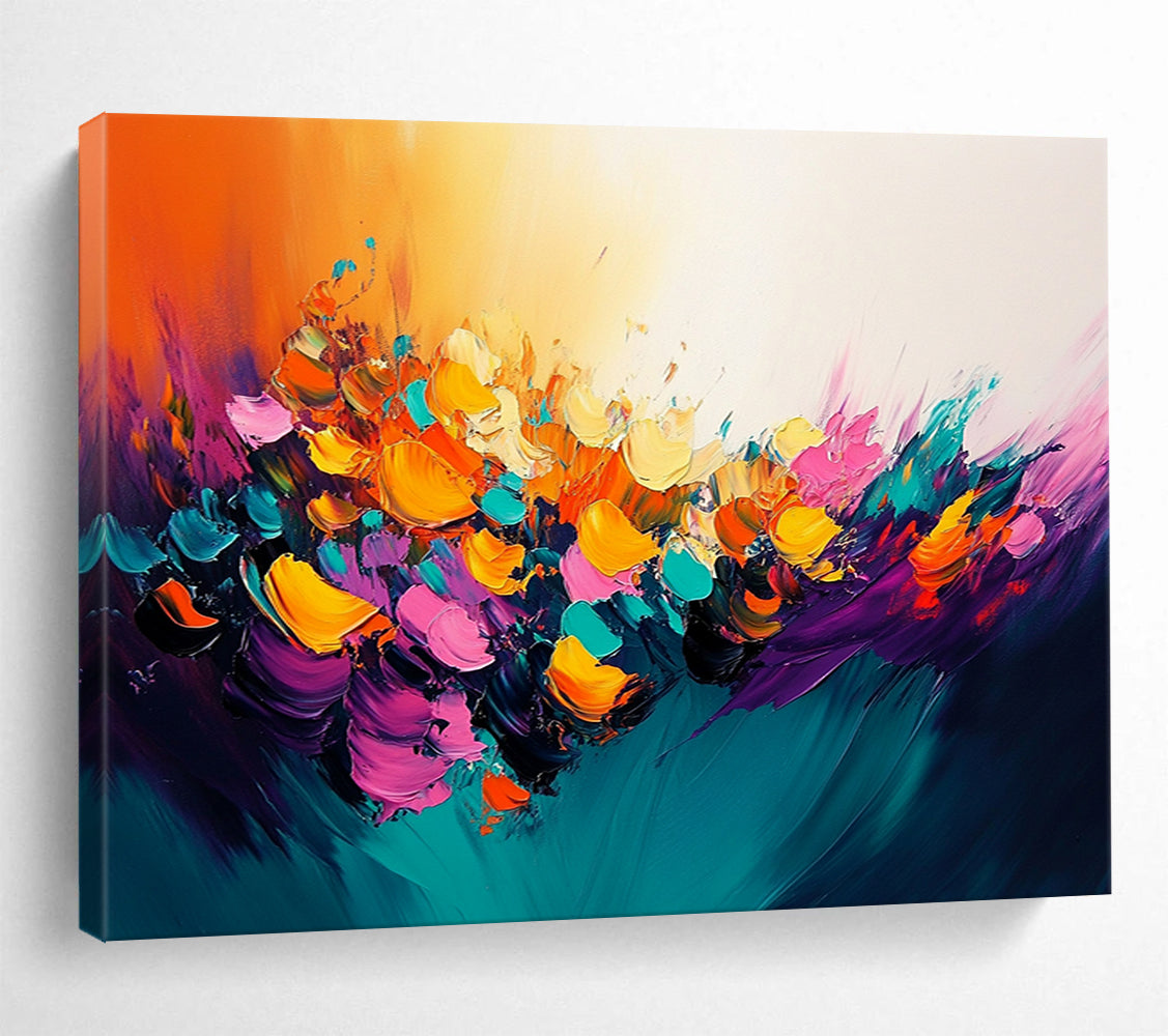 “Explosive Color Blooms” - Multicolor, Explosive Blooms, Abstract Expressionist HB1143