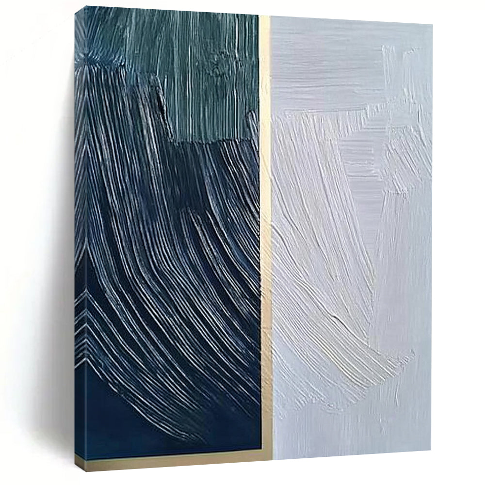 Contemporary hand-painted abstract artwork featuring vibrant colors and dynamic shapes creating an immersive visual experience for modern spaces. DLZ1763