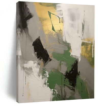 Frosted Ferns: Colossal Textured Custom Abstract Painting for Bedroom and Office DTP115