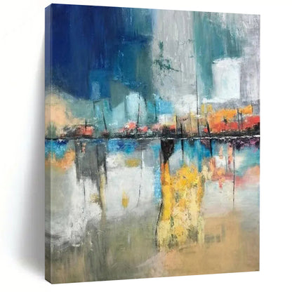 Monumental-Sized Hand-Painted Abstract Art for Entryway & Living Room LargeART2331