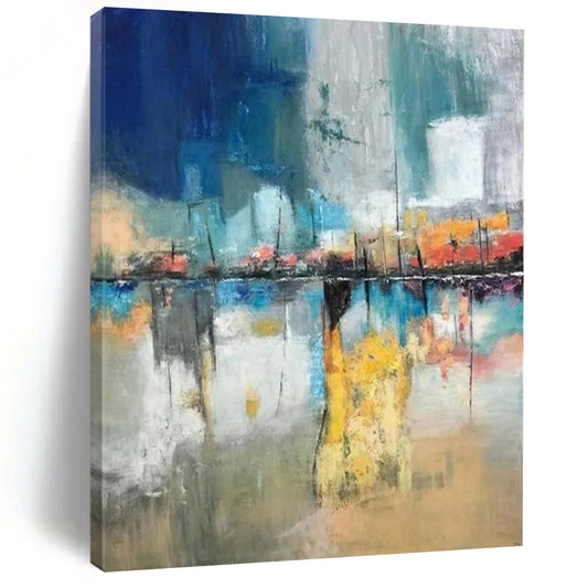Monumental-Sized Hand-Painted Abstract Art for Entryway & Living Room LargeART2331