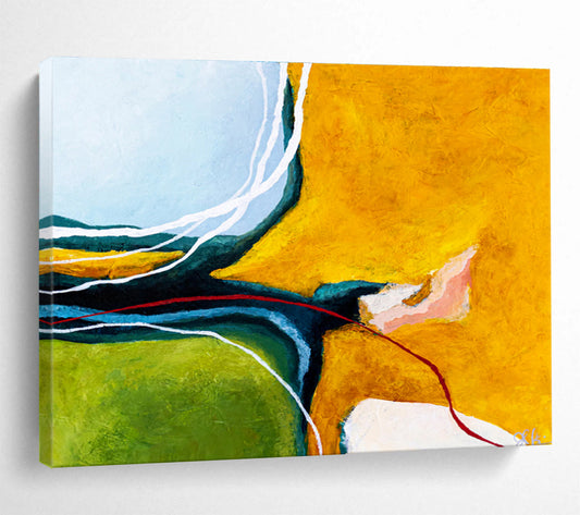 Grandiose Hand - Painted Abstract Mural for Entryway & Dining Room DKH552