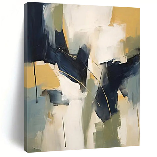Thunderclouds: Titanic Hand - Painted Custom Abstract Canvas for Entryway and Living Room DTP123