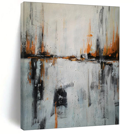 Tranquil & Pastel Hand-Painted Custom Abstract Painting for Bedroom & Hallway LargeART1973