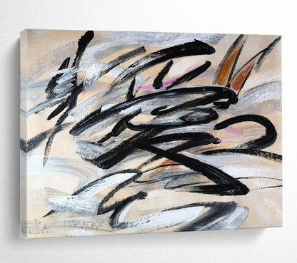 “Sonic Waves” Giant Abstract Wall Decor for Living Room & Hallway DKH289