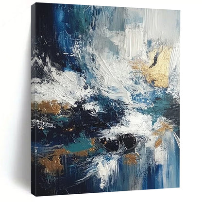 Modern contemporary hand-painted abstract artwork showcasing vibrant colors and dynamic shapes for a striking visual impact. DLZ1768