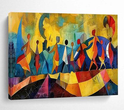 Vast - Scale Hand - Painted Textured Abstract Canvas for Impactful Design DKH768