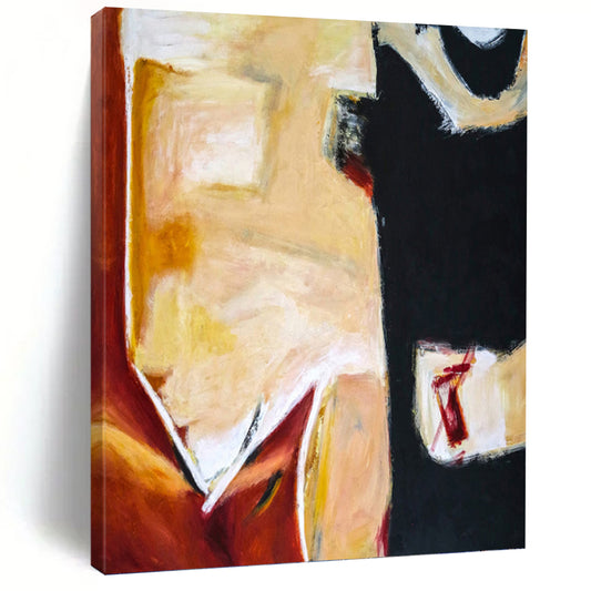 Breathtaking Custom - Crafted Textured Canvas Abstract for Hotel Lobby & Bedroom DKH1090