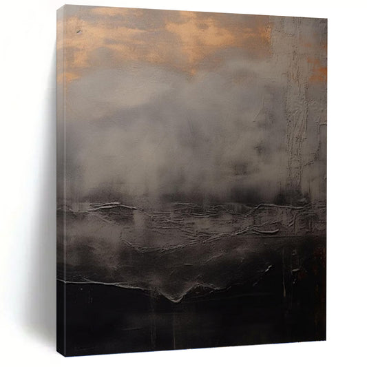Custom Vertical Hand - Painted Textured Abstract Painting for Bedroom and Entryway DKH1662