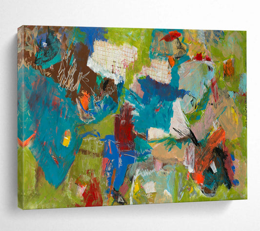 Colorful Abstract Expressionism - Bold Living Room or Studio Art DLZ237