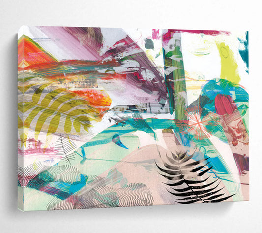 Vibrant Tropical Collage - Lively Dining Room Accent DLZ118