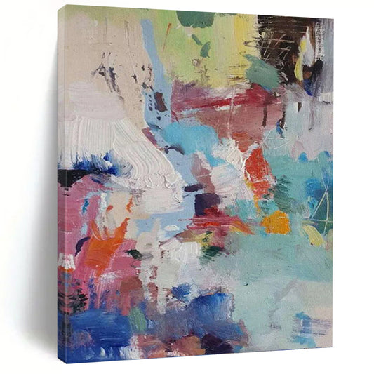 Monumental Vertical Hand - Painted Custom Abstract Marvel (with Galactic Textures) for Office and Hallway DKH1579