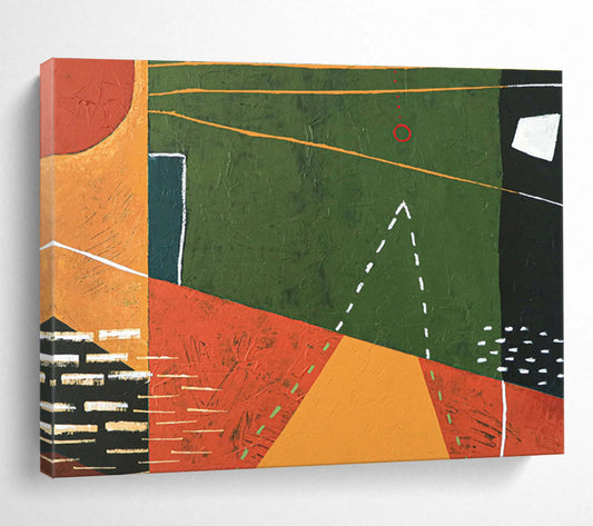 Oversized Hand - Painted Abstract Wall Decor for Hallway & Living Room DKH558