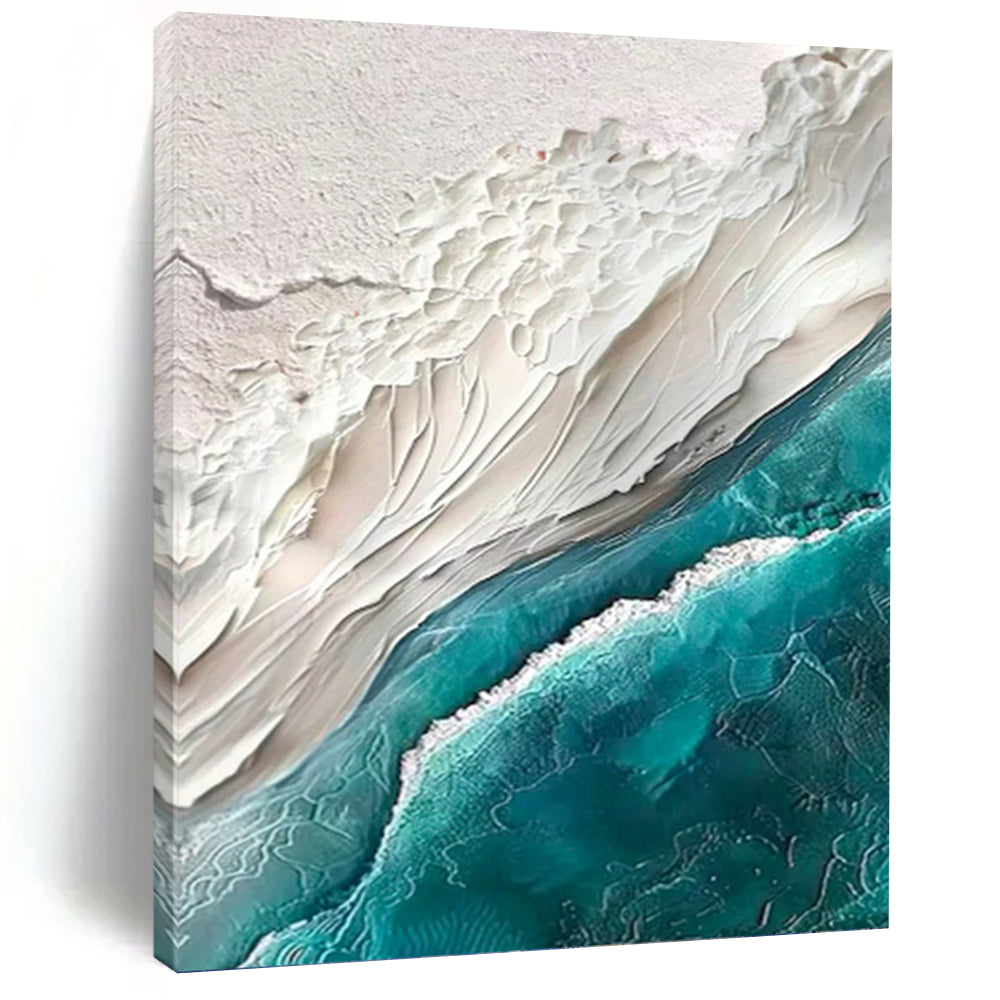 Stunning Hand - Painted Textured Abstract Painting on Canvas for Living Room & Hotel DKH1394