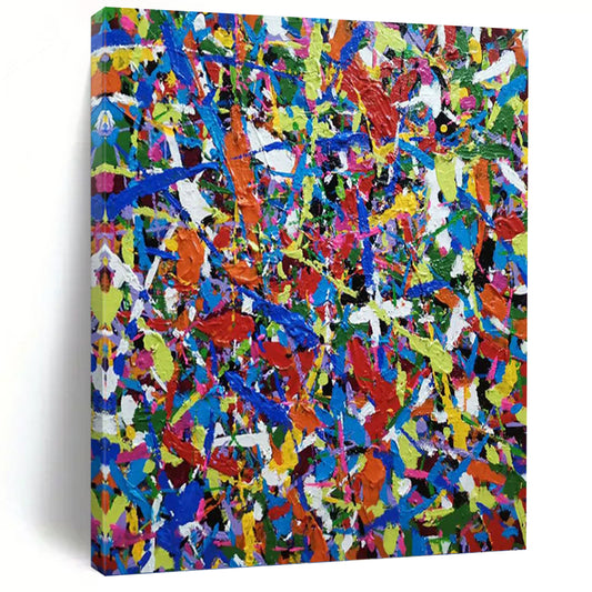 Extended - Proportioned Vertical Hand - Painted Textured Custom Abstract Epic for Office and Bar DKH1566