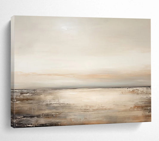 Neutral Coastal Sunset - Calm Bedroom Wall Art DLZ102