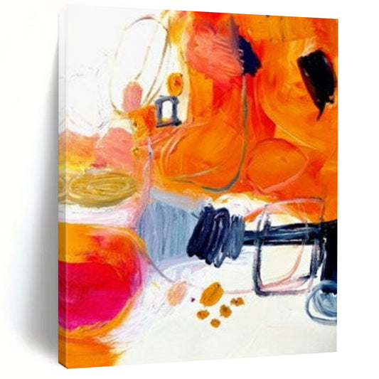 Custom Handmade Abstract Paintings: Big Sizes, Textured Details for Dining Room & Entryway DTP272