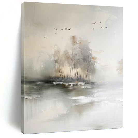 Large - Scale Hand - Painted Textured Abstract for Bedroom & Bar DKH1190